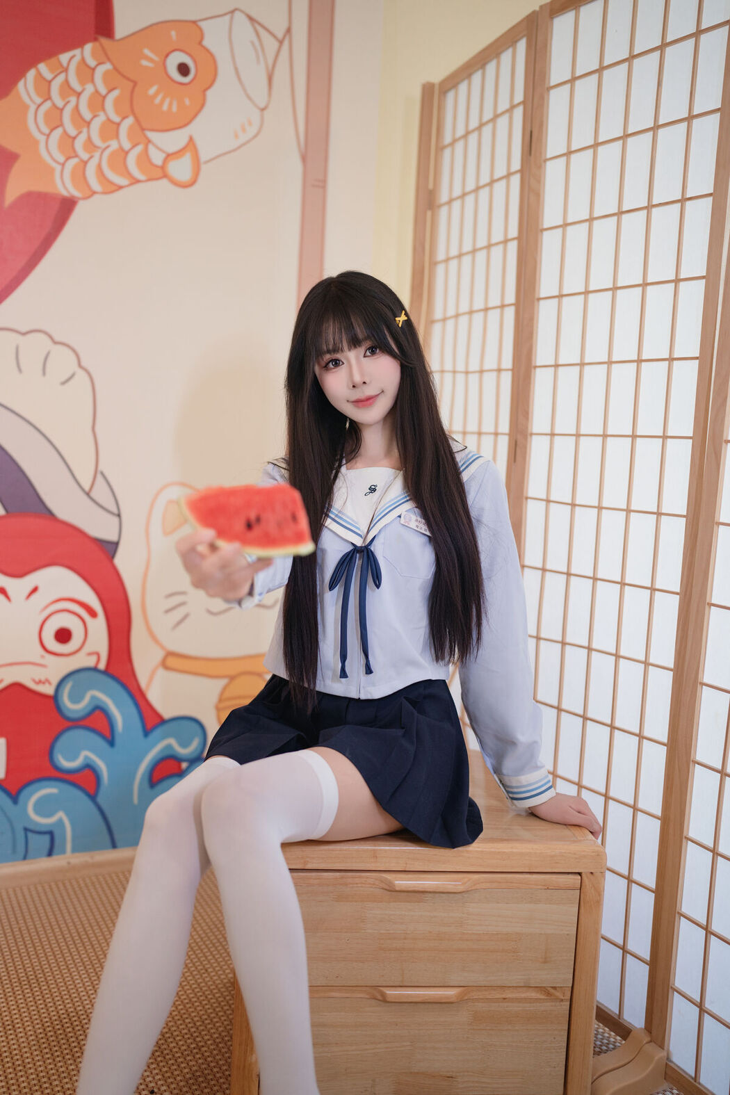 Coser@吃了个迟 – 夏日呓语 Part03 (55P)