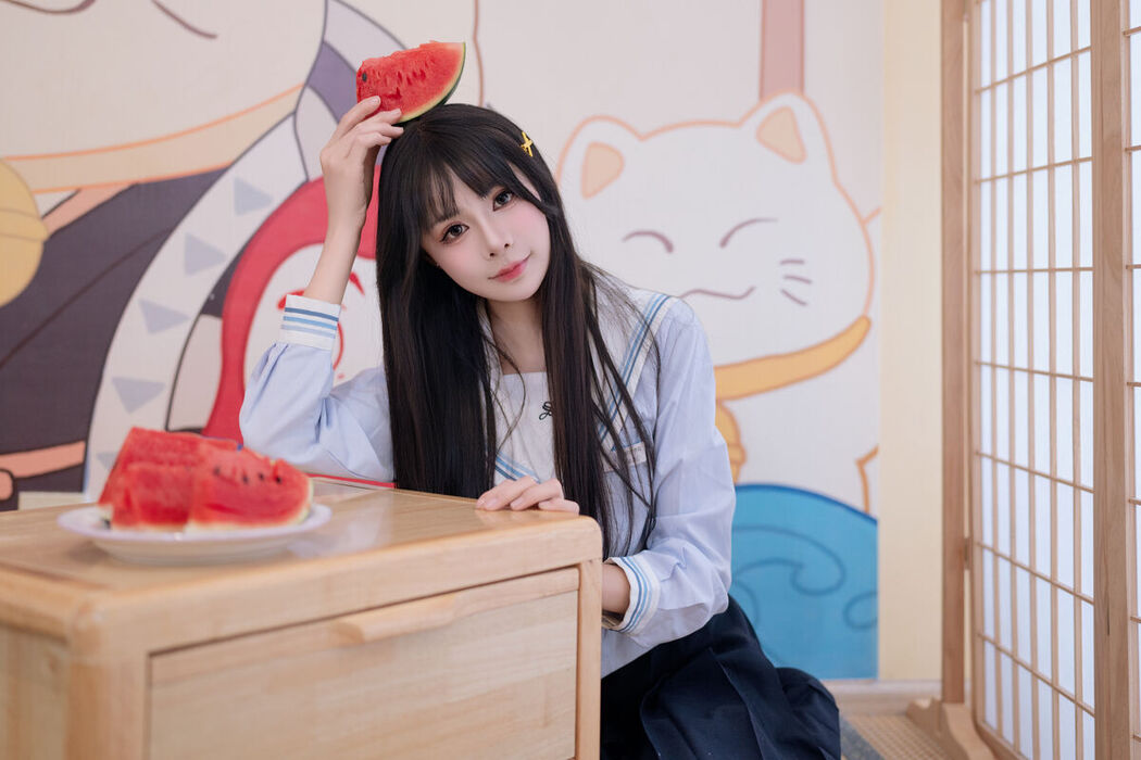 Coser@吃了个迟 – 夏日呓语 Part01 (55P)