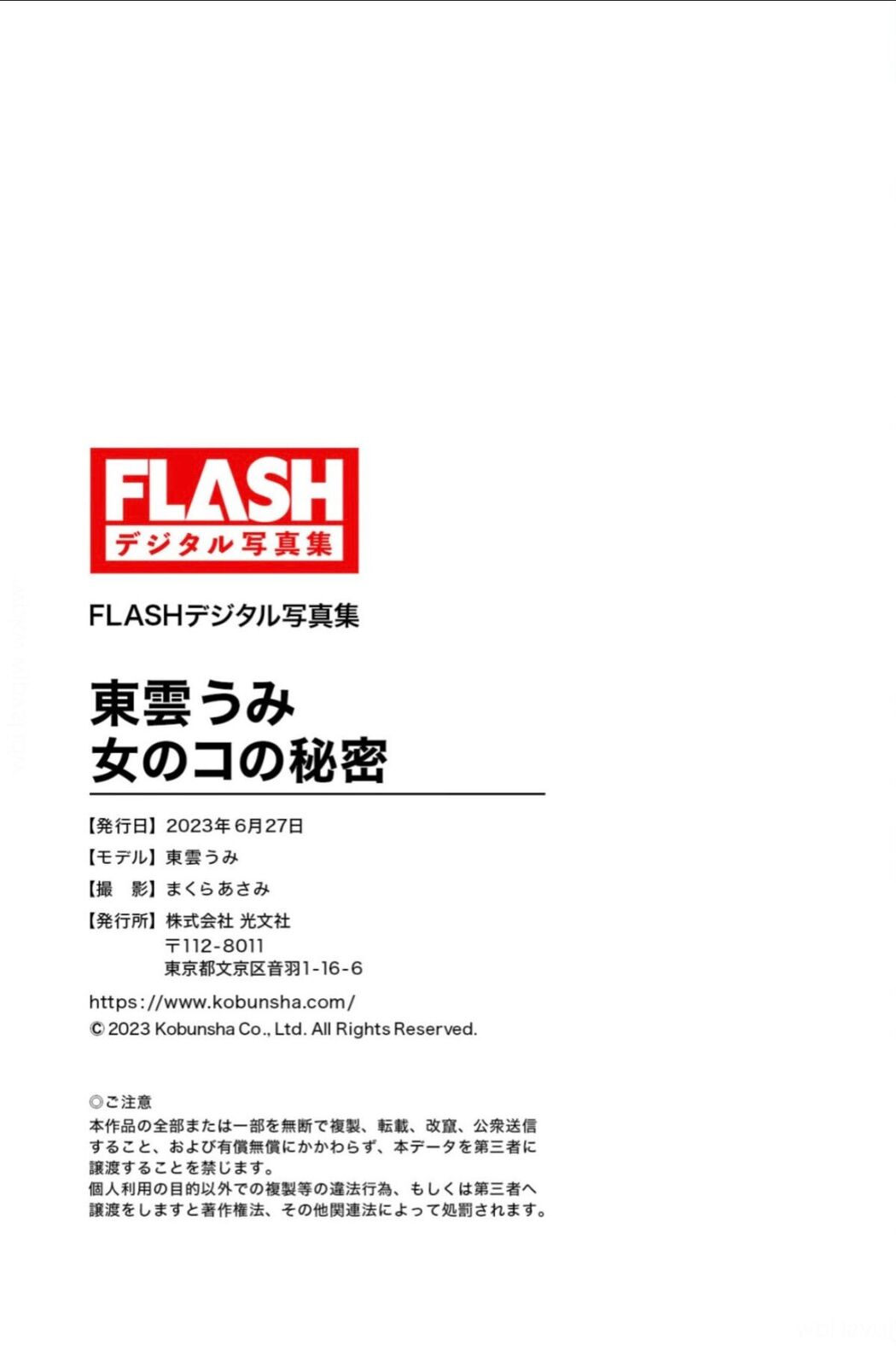 JP Shinonome Umi 東雲うみ &#8211; FLASHデジタル写真集 Girls Secret 女のコの秘密 (73P)