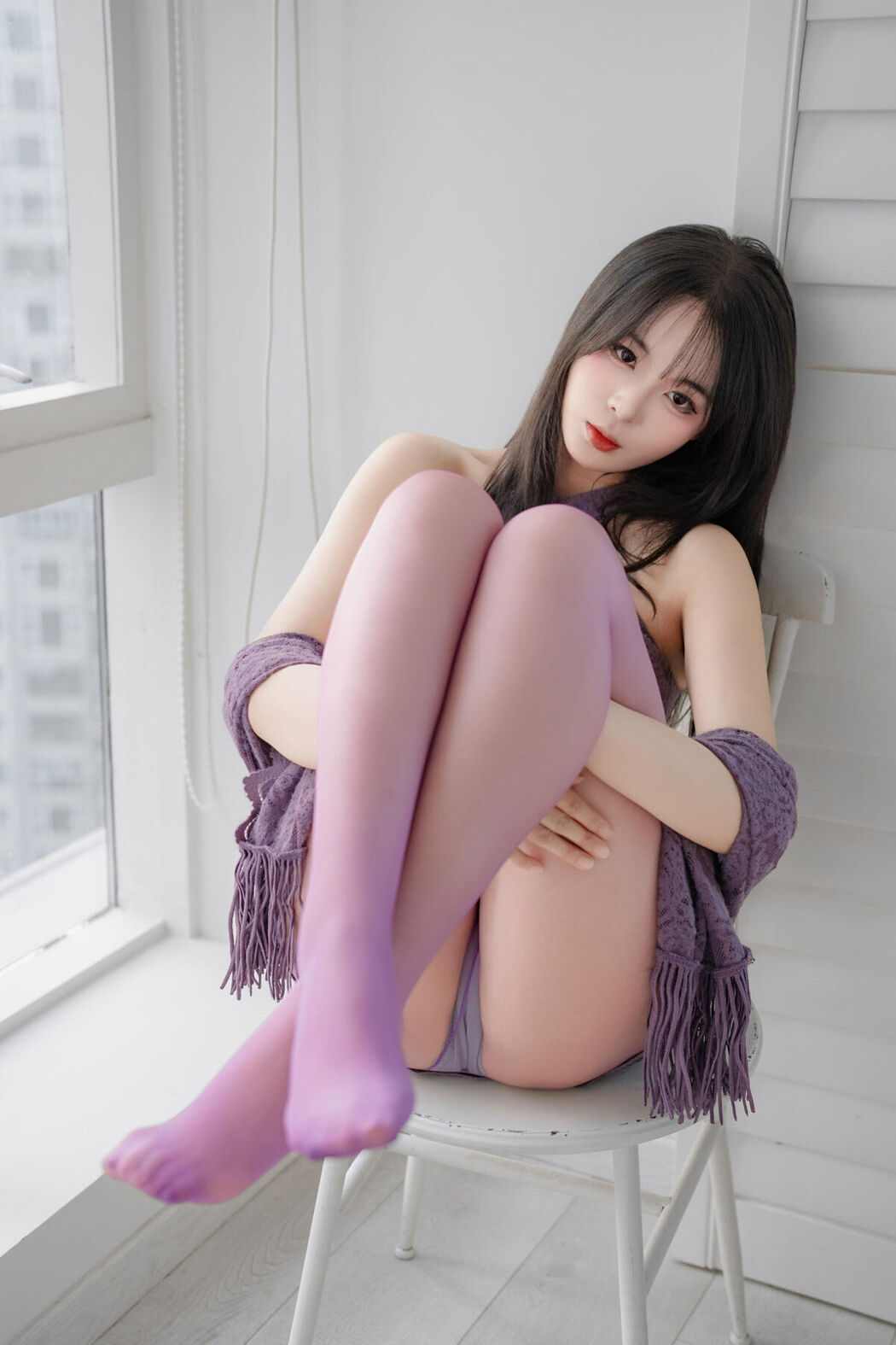 Coser@轩萧学姐 – 紫色旗袍 Part02 (71P)