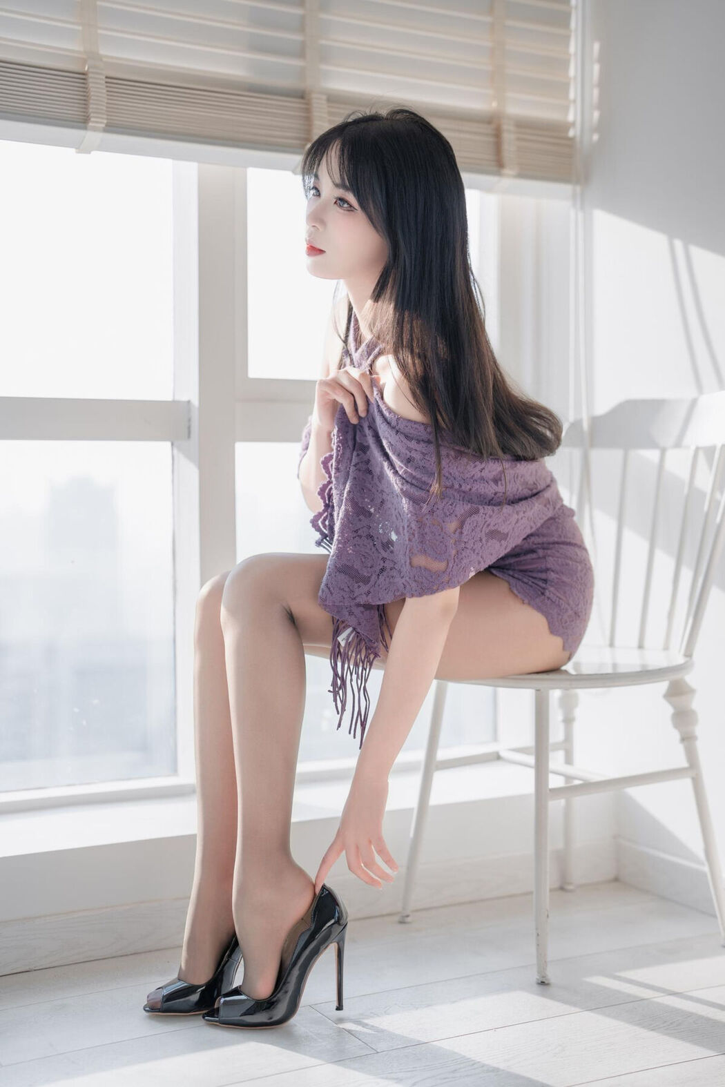 Coser@轩萧学姐 – 紫色旗袍 Part01 (71P)