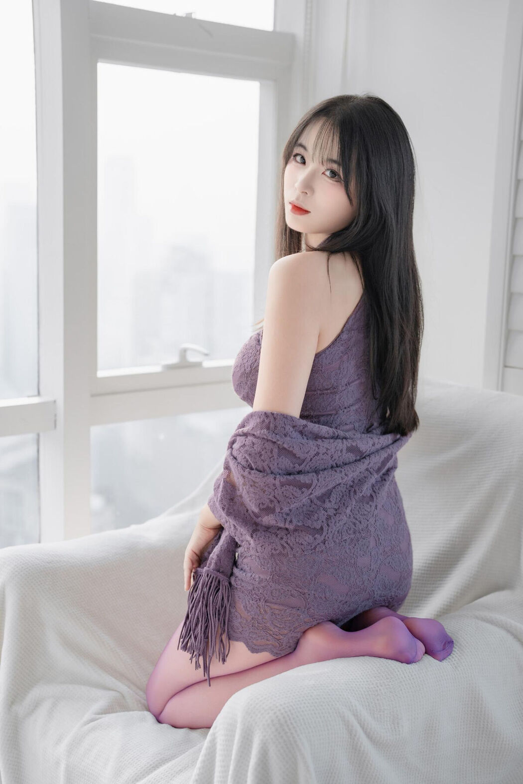 Coser@轩萧学姐 – 紫色旗袍 Part02 (71P)