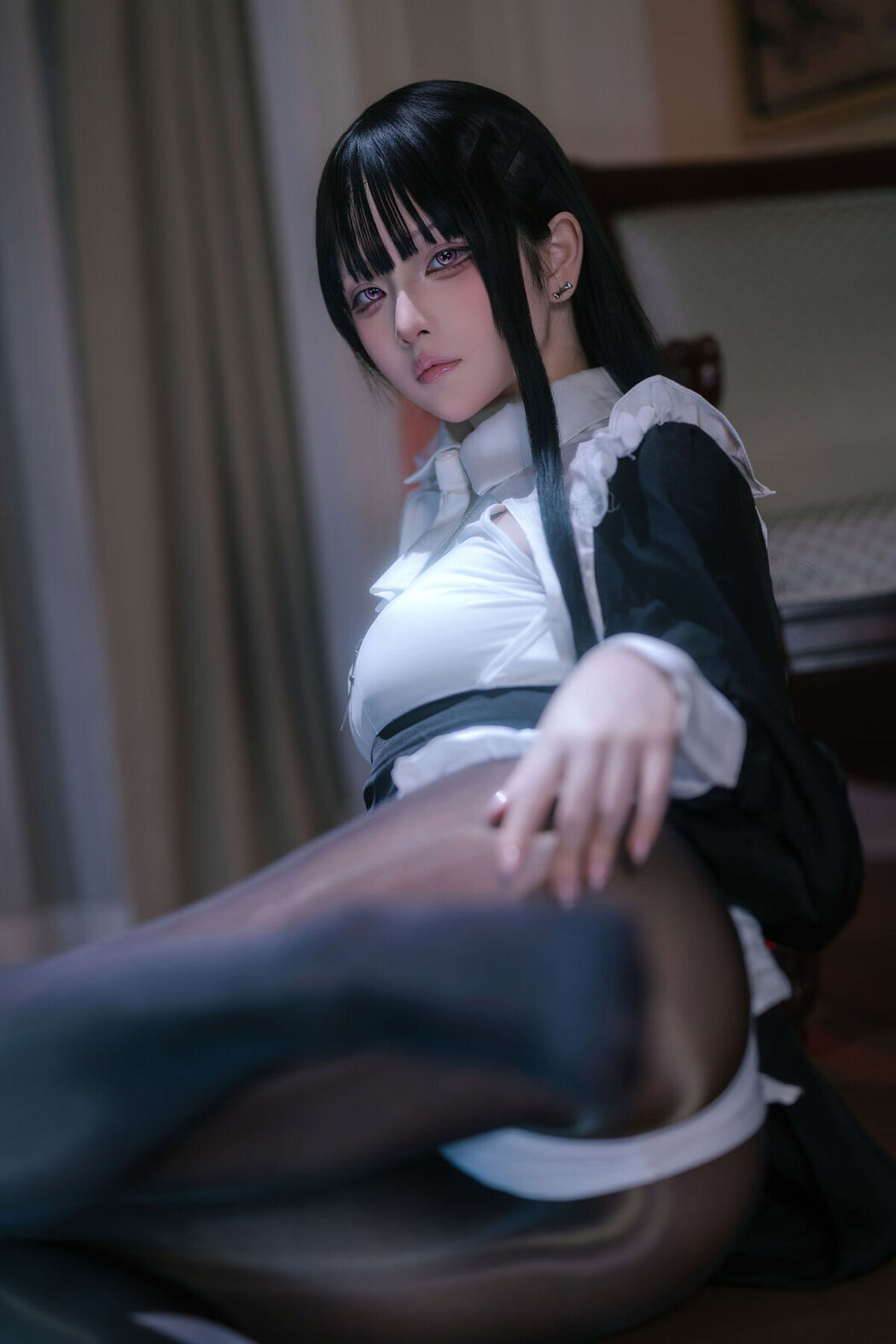 Coser@屿鱼 – 黑丝修女 (41P)