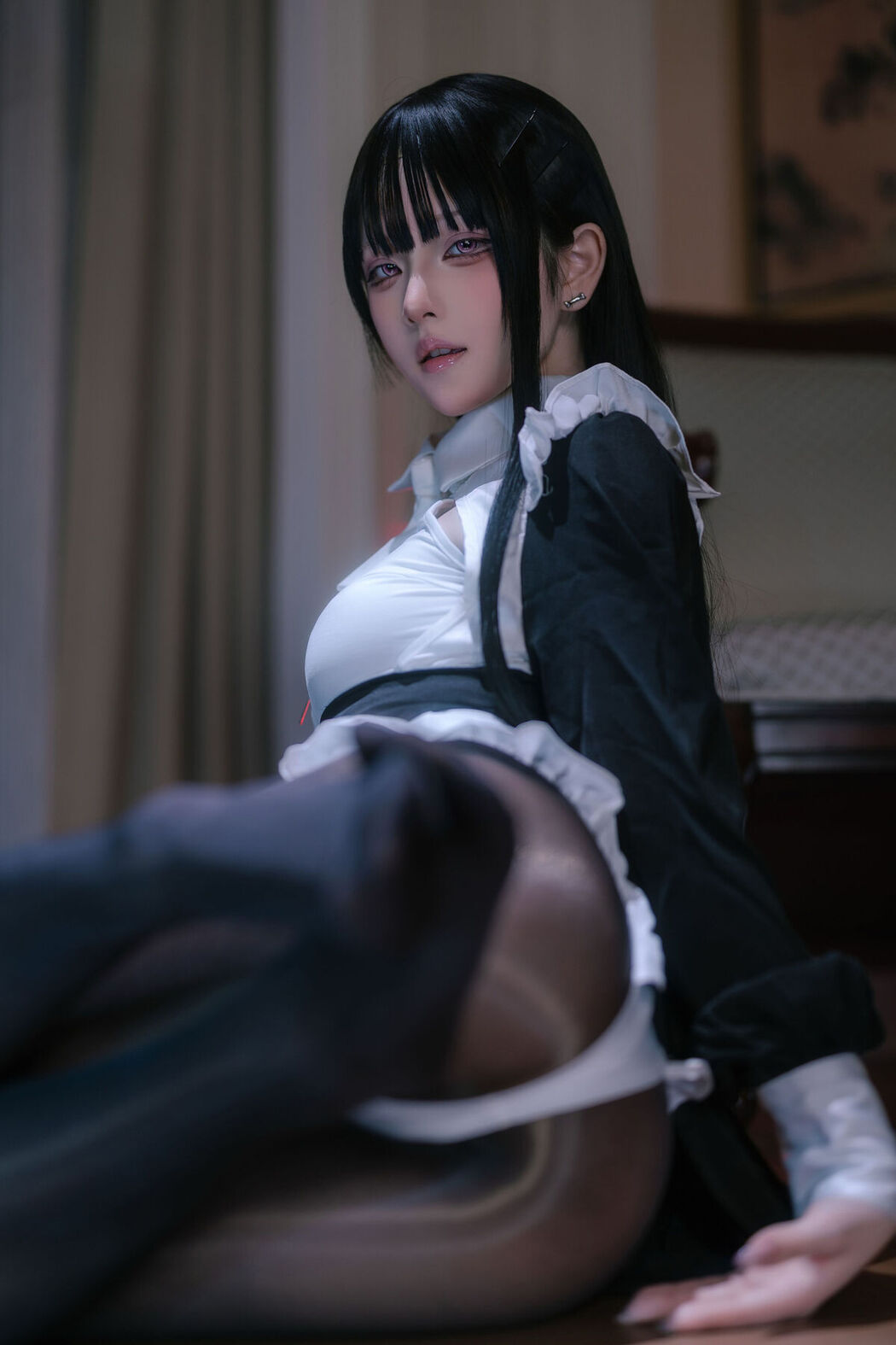 Coser@屿鱼 – 黑丝修女 (41P)