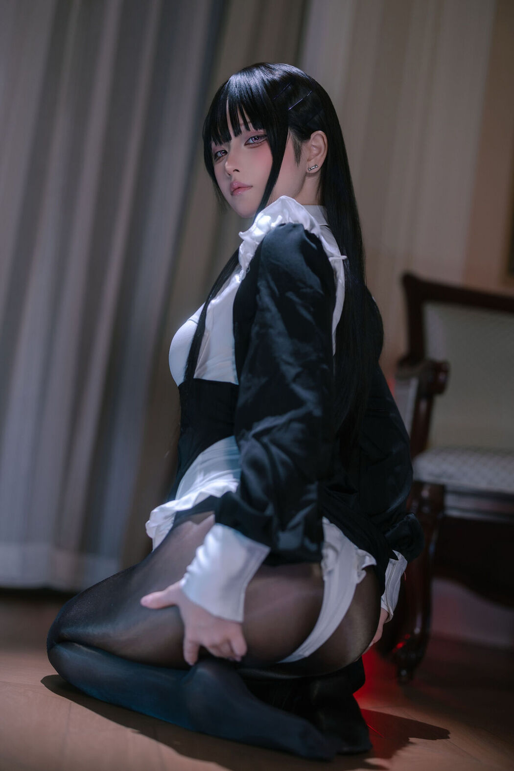 Coser@屿鱼 – 黑丝修女 (41P)