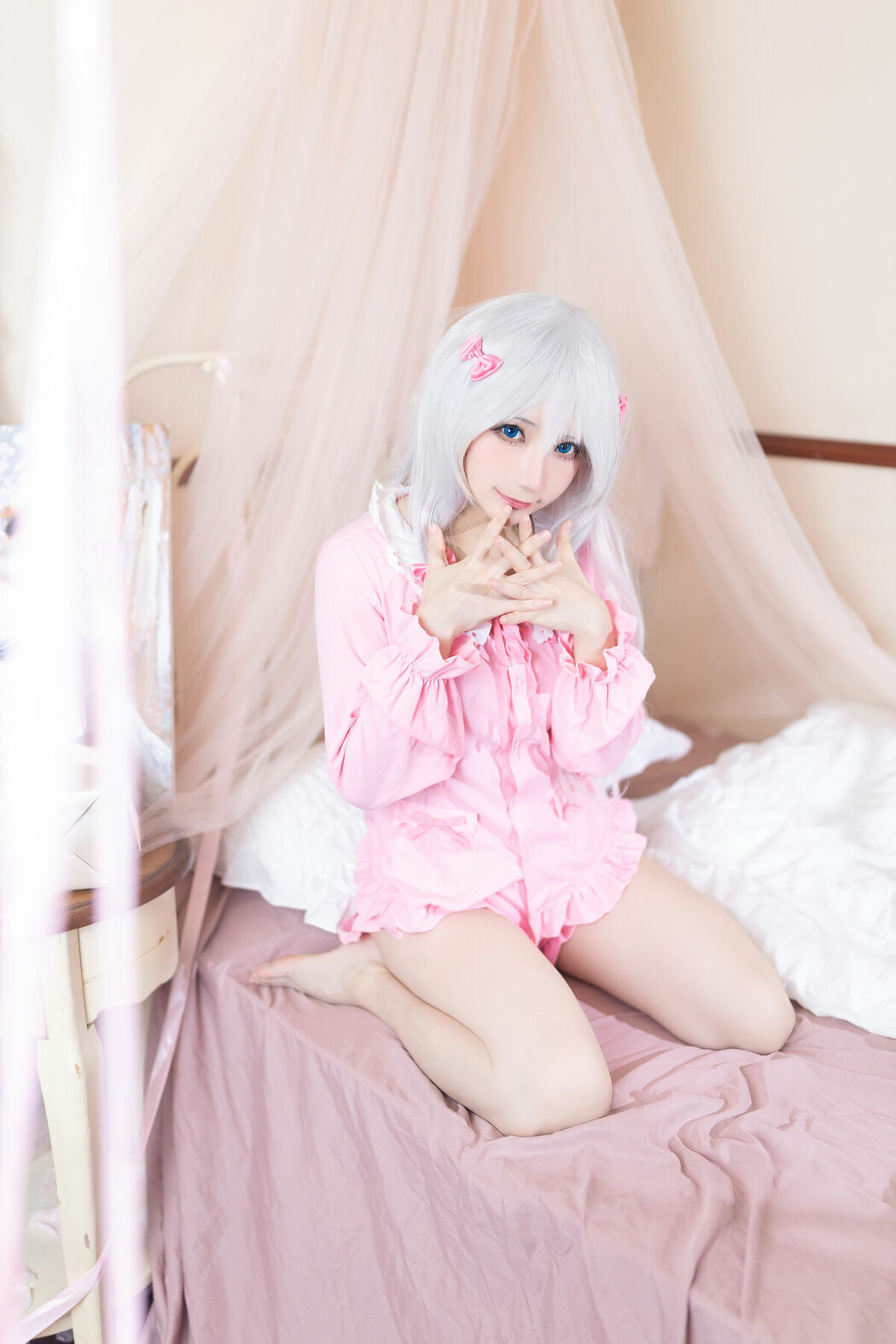 Coser@是三不是世w – 纱雾 埃罗芒睡衣 (28P)