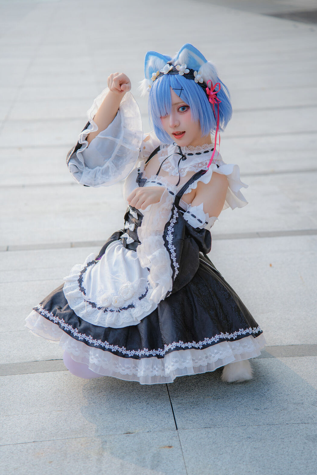 Coser@花柒Hana – 萤火虫动漫嘉年华 猫猫蕾姆 Part01 (55P)