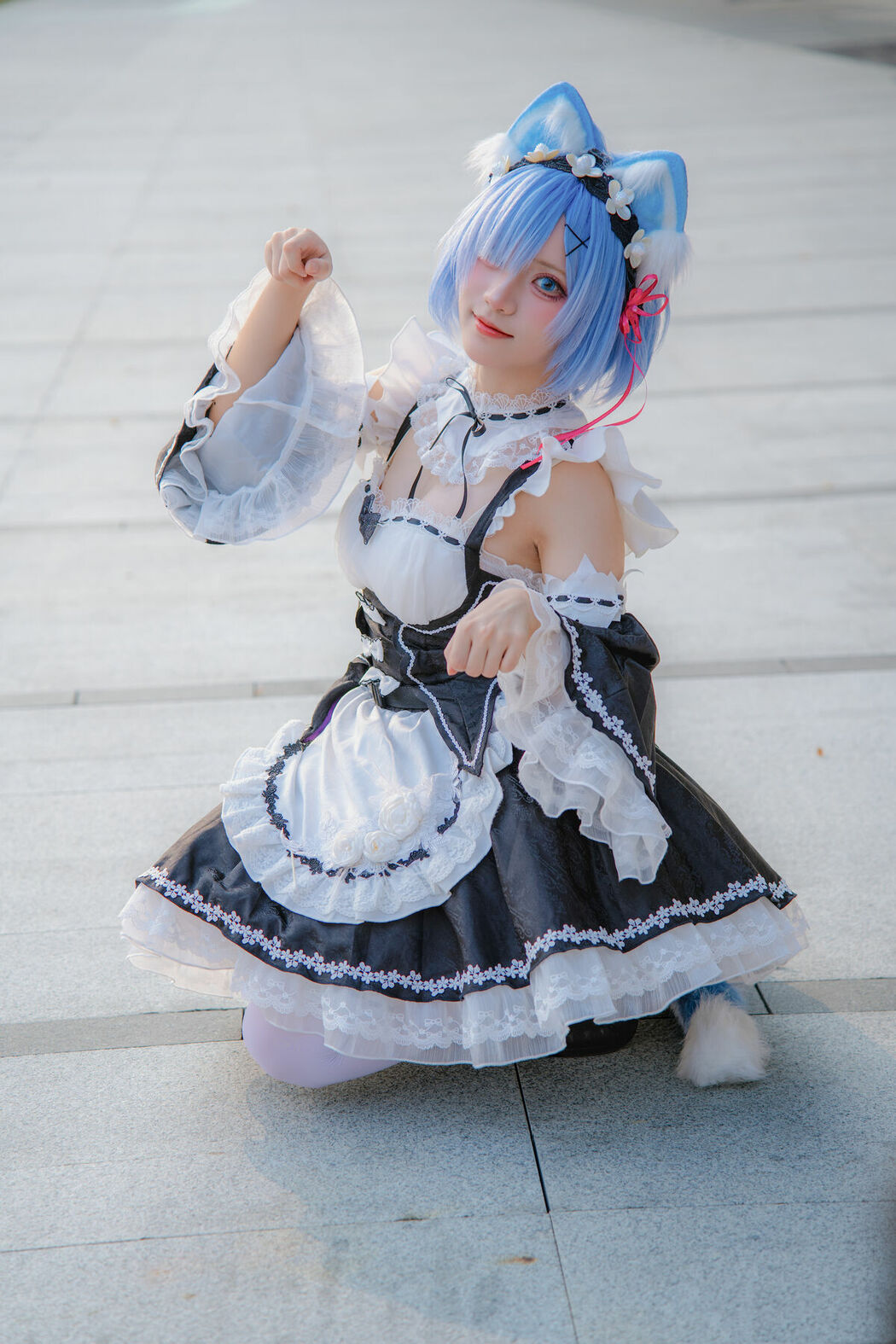 Coser@花柒Hana – 萤火虫动漫嘉年华 猫猫蕾姆 Part01 (55P)