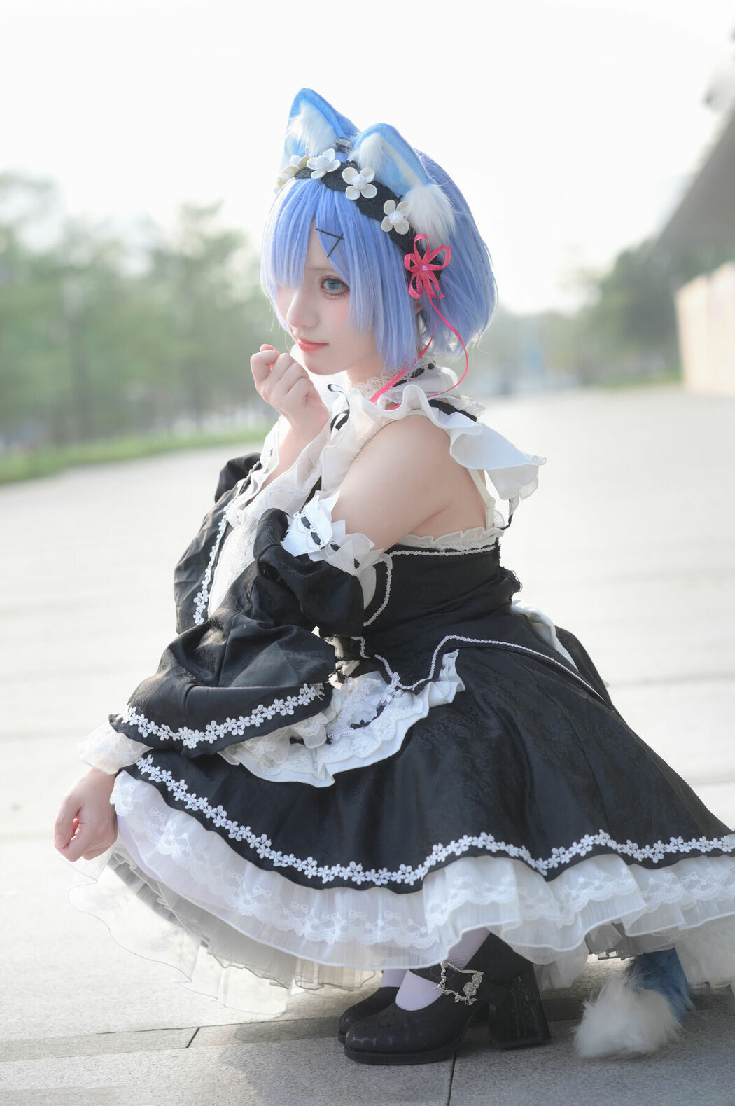 Coser@花柒Hana – 萤火虫动漫嘉年华 猫猫蕾姆 Part01 (55P)