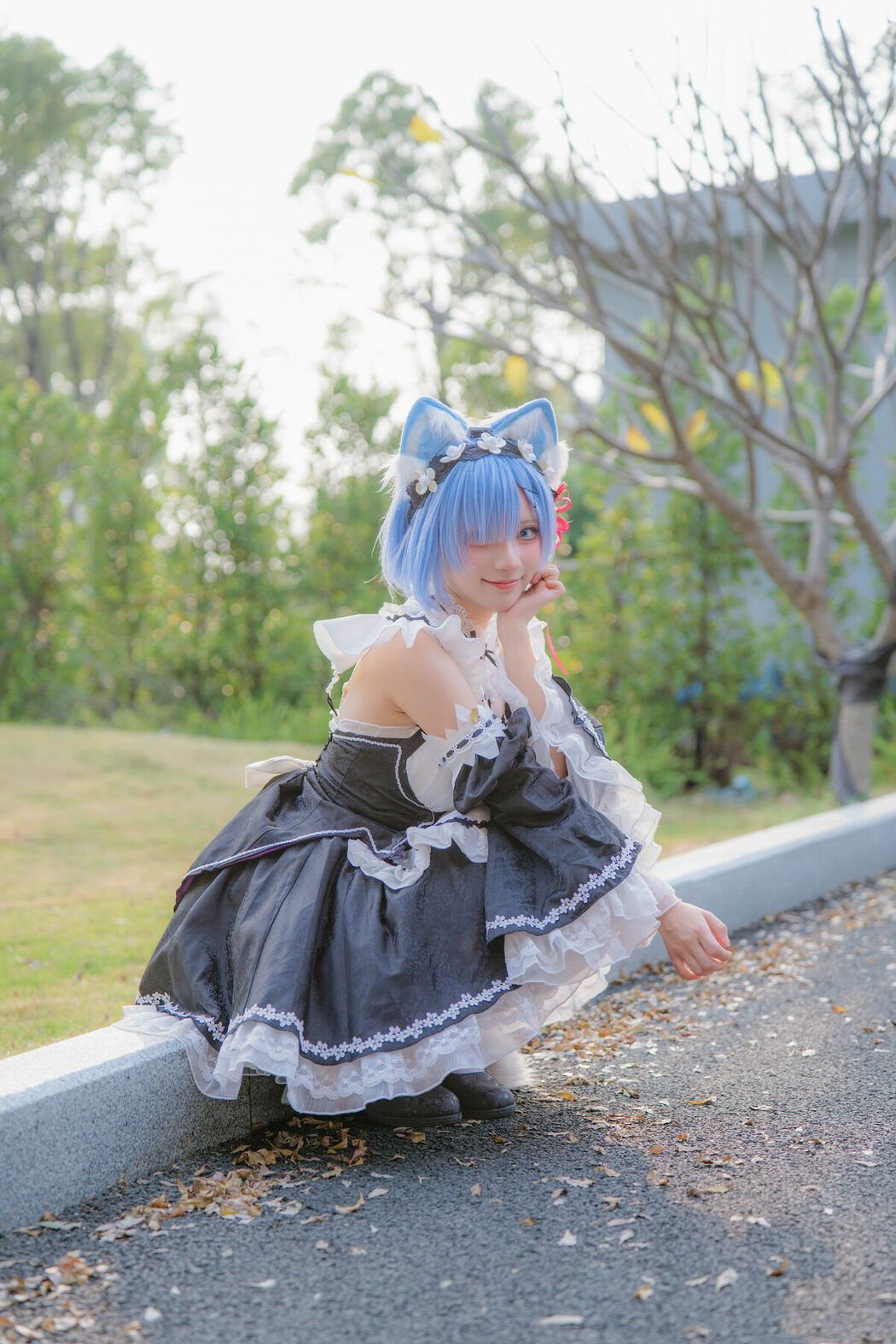 Coser@花柒Hana – 萤火虫动漫嘉年华 猫猫蕾姆 Part01 (55P)