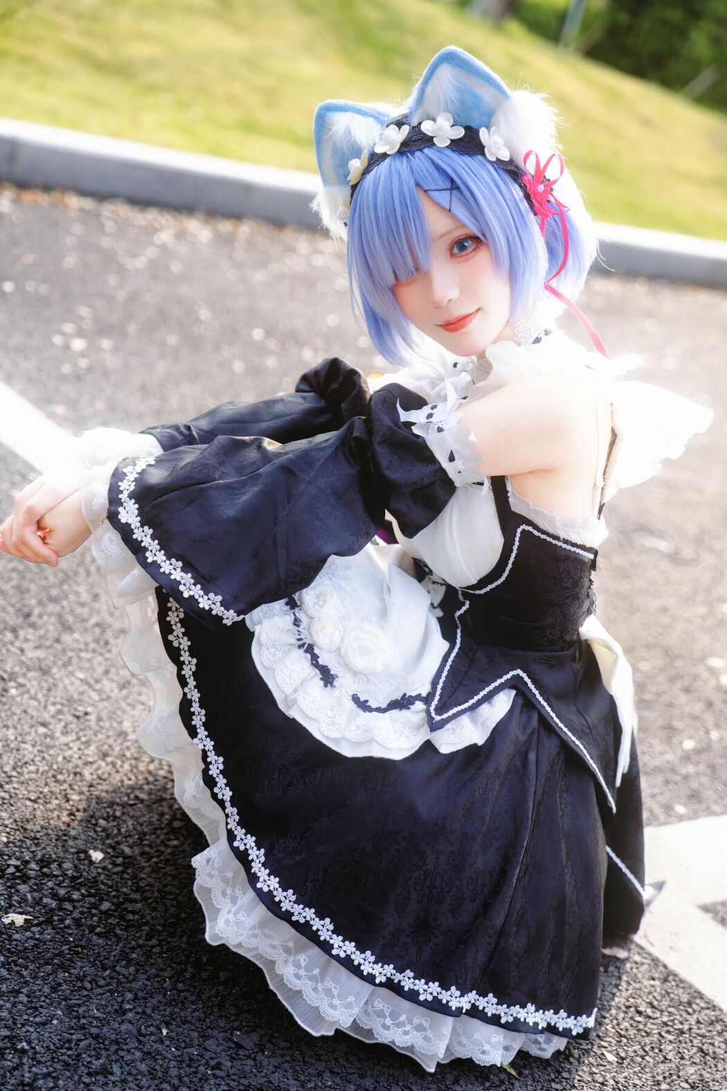 Coser@花柒Hana – 萤火虫动漫嘉年华 猫猫蕾姆 Part01 (55P)