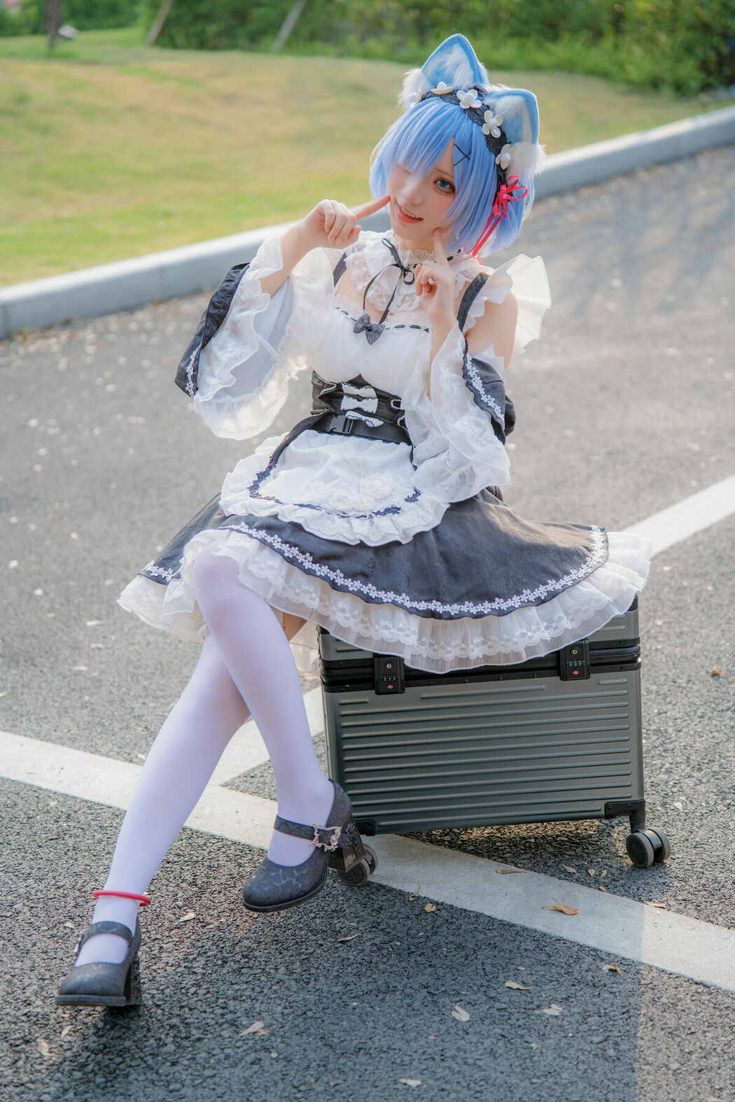 Coser@花柒Hana – 萤火虫动漫嘉年华 猫猫蕾姆 Part01 (55P)