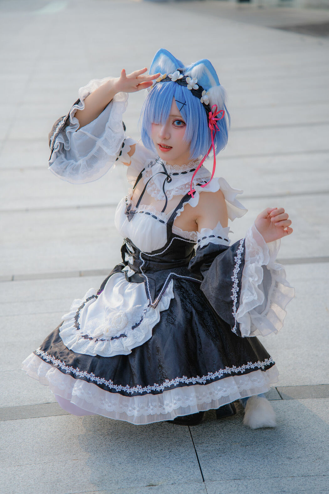 Coser@花柒Hana – 萤火虫动漫嘉年华 猫猫蕾姆 Part01 (55P)