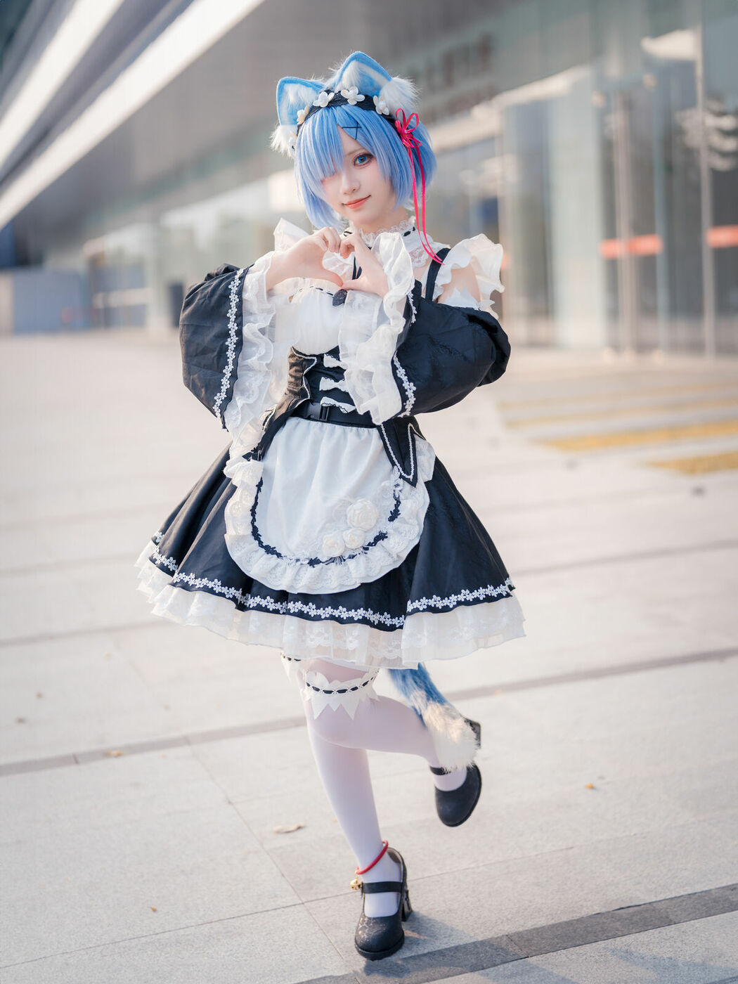 Coser@花柒Hana – 萤火虫动漫嘉年华 猫猫蕾姆 Part01 (55P)