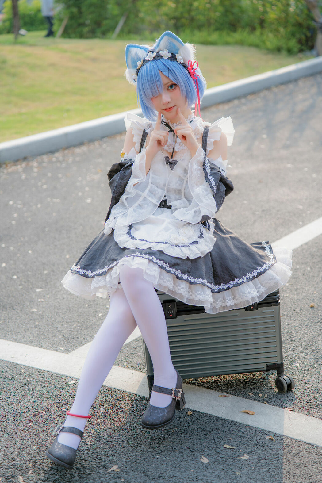 Coser@花柒Hana – 萤火虫动漫嘉年华 猫猫蕾姆 Part01 (55P)