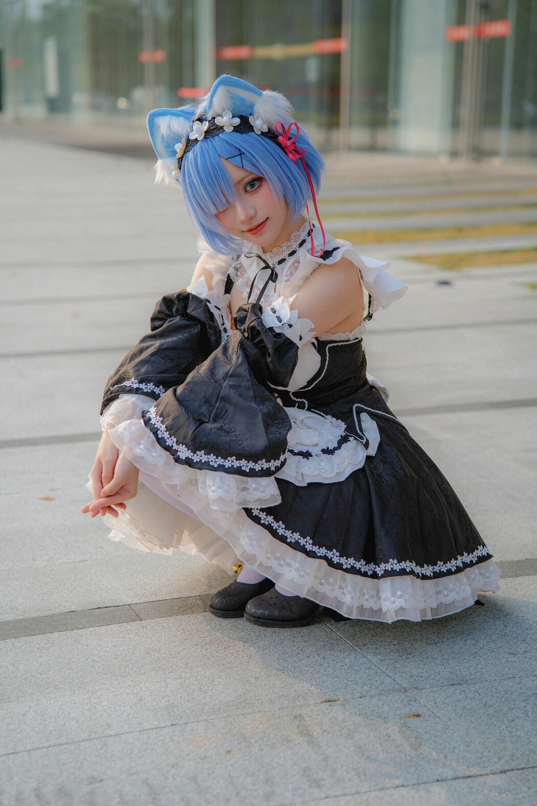 Coser@花柒Hana – 萤火虫动漫嘉年华 猫猫蕾姆 Part01 (55P)