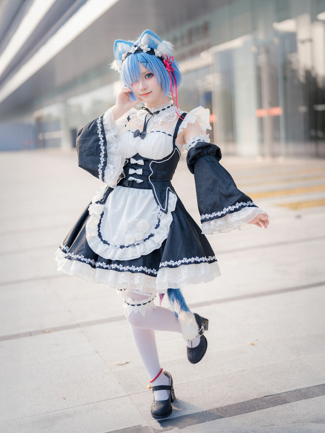 Coser@花柒Hana – 萤火虫动漫嘉年华 猫猫蕾姆 Part01 (55P)