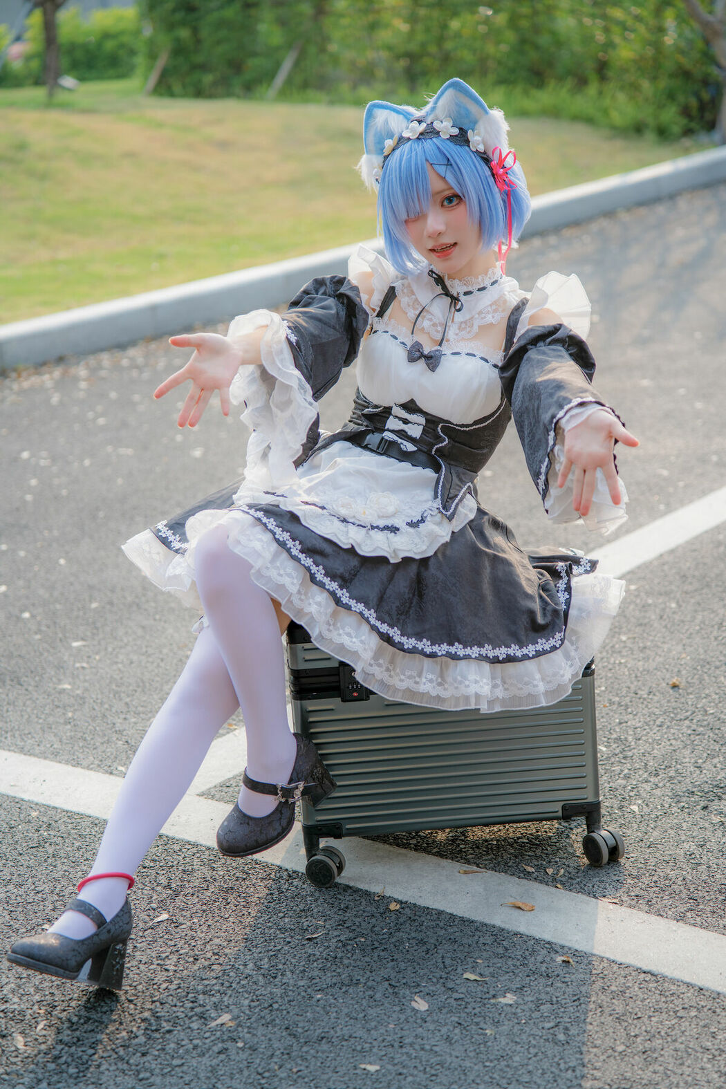 Coser@花柒Hana – 萤火虫动漫嘉年华 猫猫蕾姆 Part01 (55P)