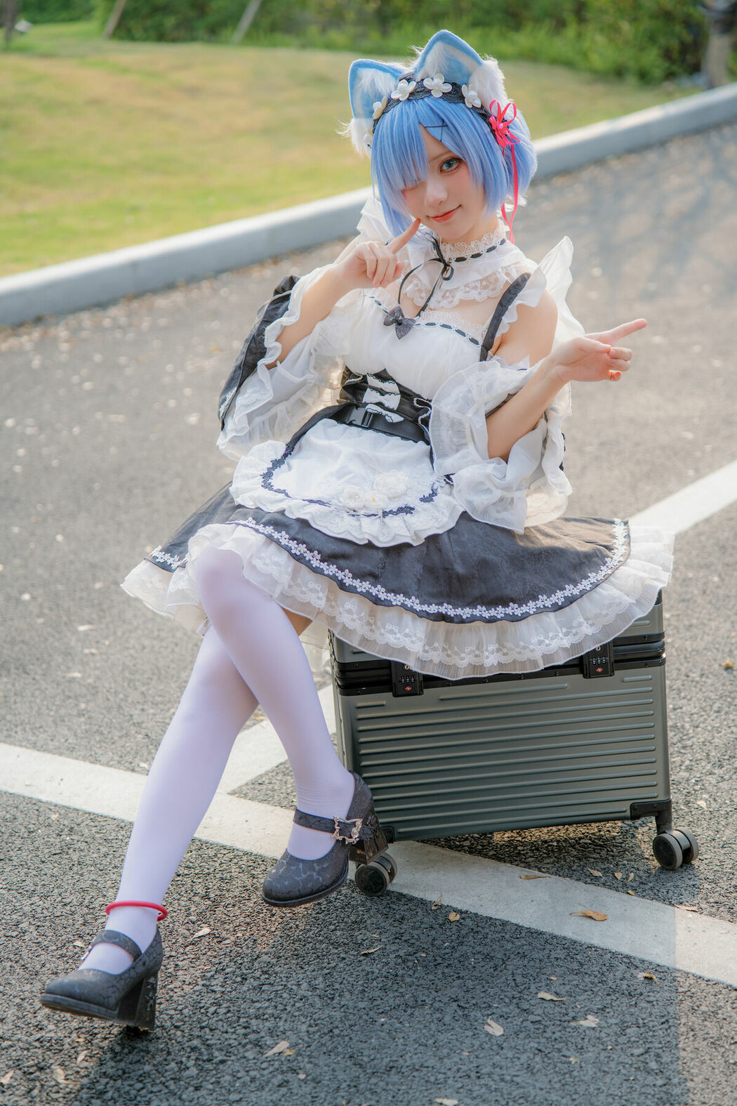 Coser@花柒Hana – 萤火虫动漫嘉年华 猫猫蕾姆 Part01 (55P)