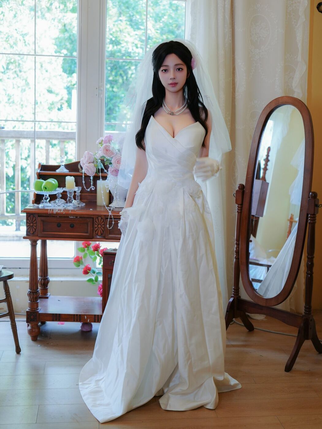 XiuRen秀人网 Uncensored Zhu Zhu Molly 朱朱molly – R18 秀人网模特 新人首秀 洁白婚纱 (83P)