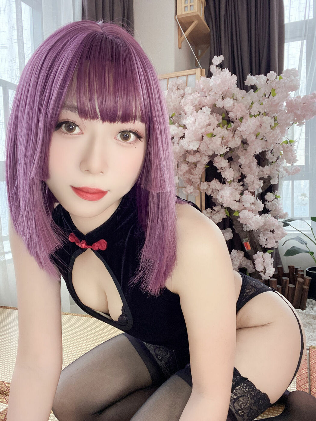 Coser@Money冷冷 – 高叉旗袍蕾丝裙 Part02 (54P)