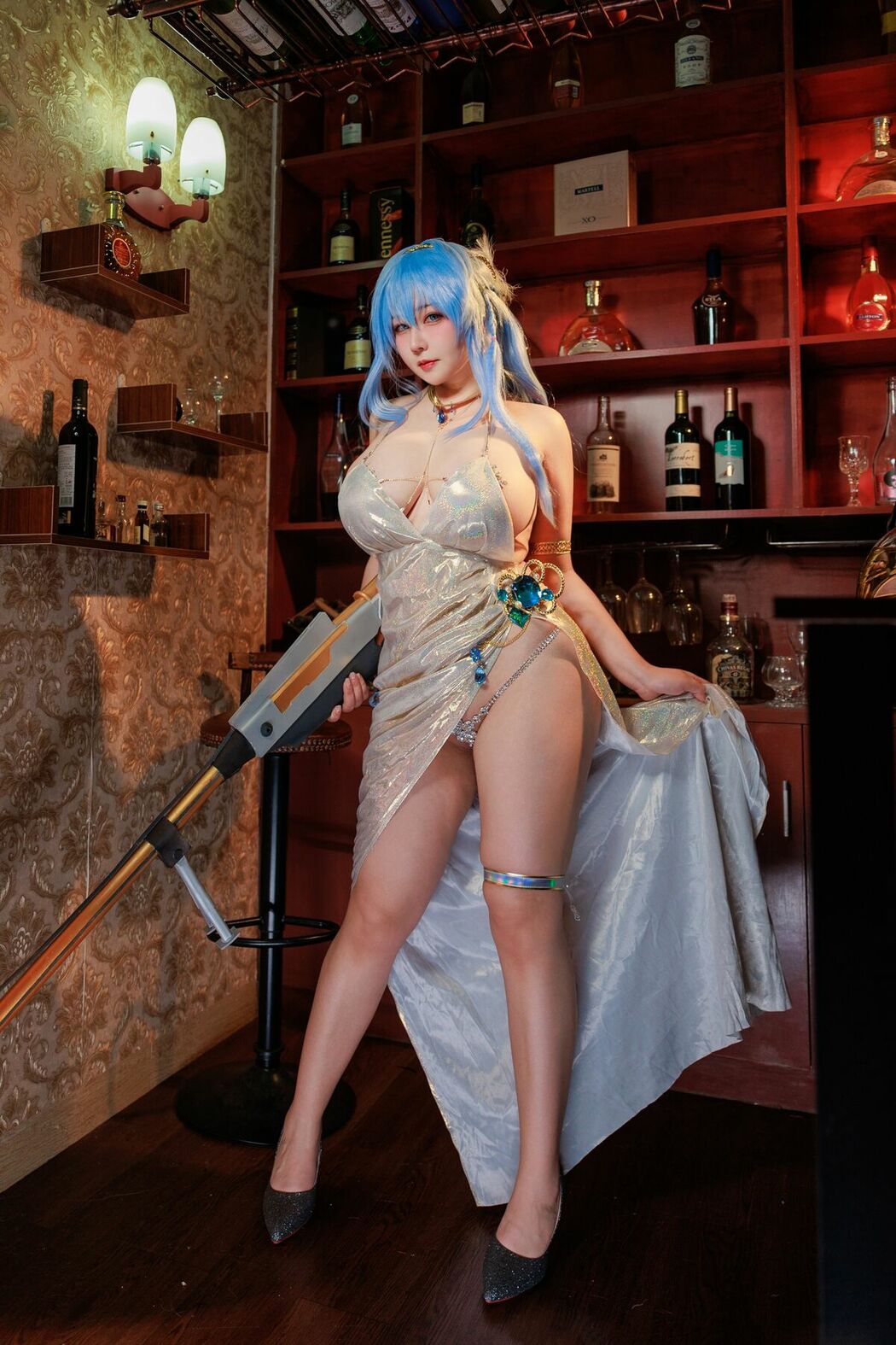 Coser@KANEKO_咔喵 – NIKKE-海伦晚礼服 水晶乳贴 (76P)