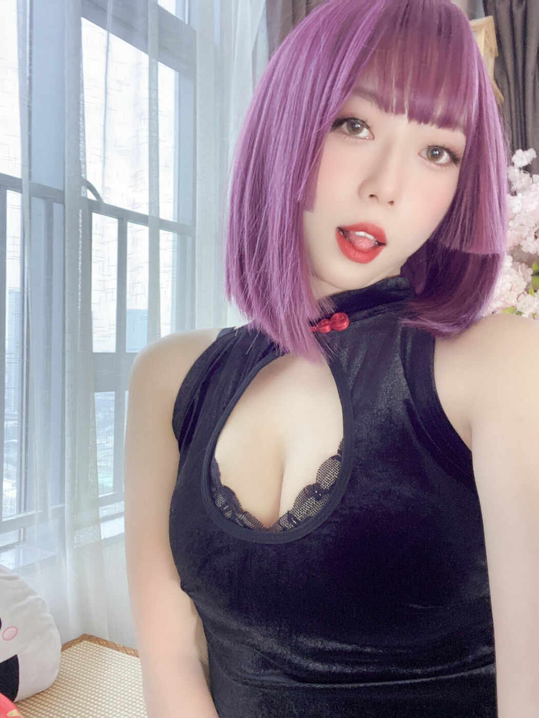 Coser@Money冷冷 – 高叉旗袍蕾丝裙 Part02 (54P)