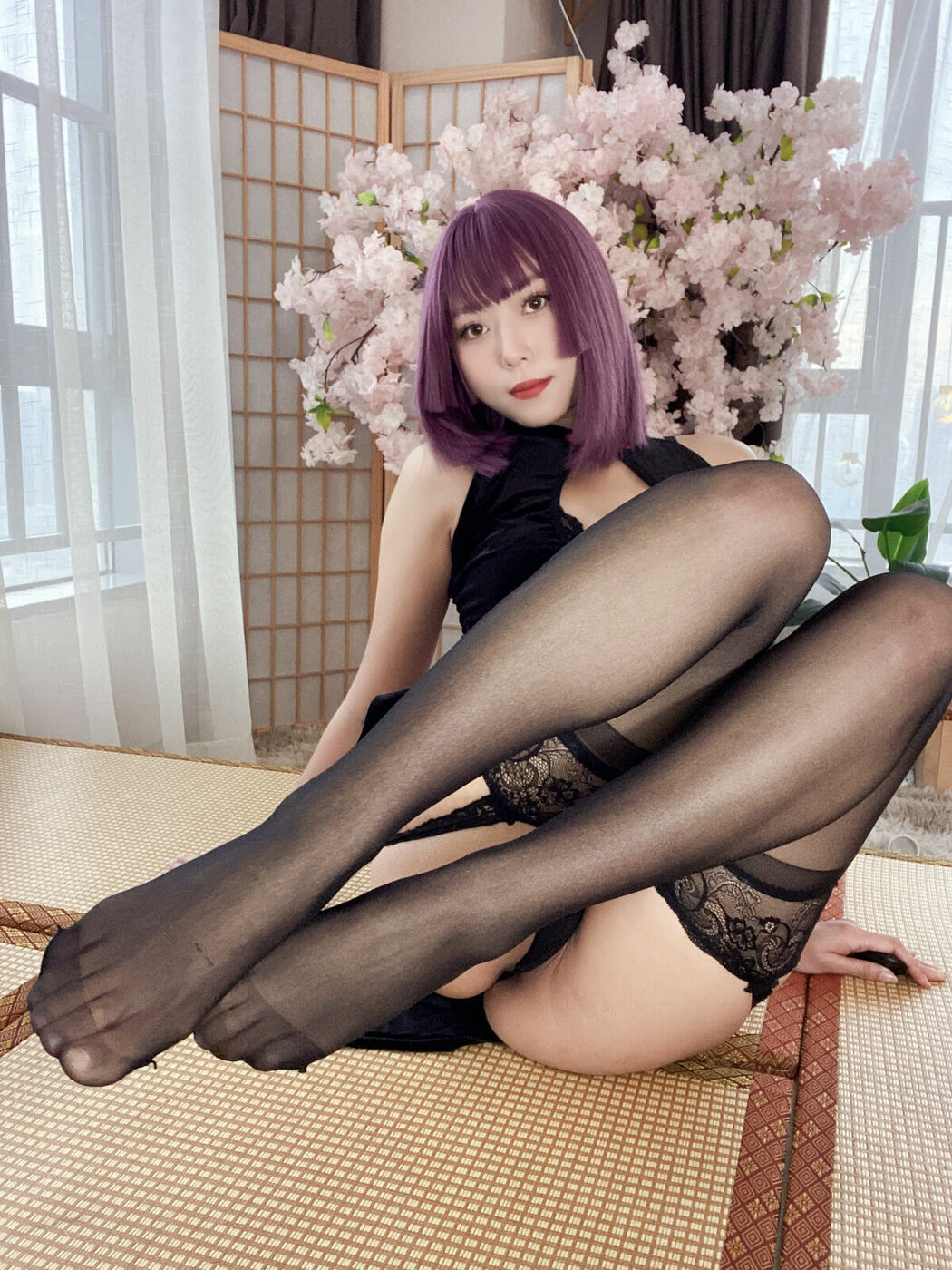 Coser@Money冷冷 – 高叉旗袍蕾丝裙 Part02 (54P)