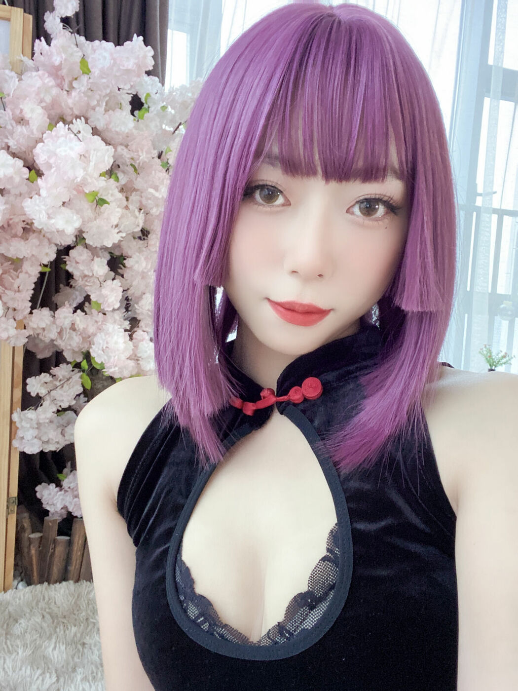 Coser@Money冷冷 – 高叉旗袍蕾丝裙 Part02 (54P)