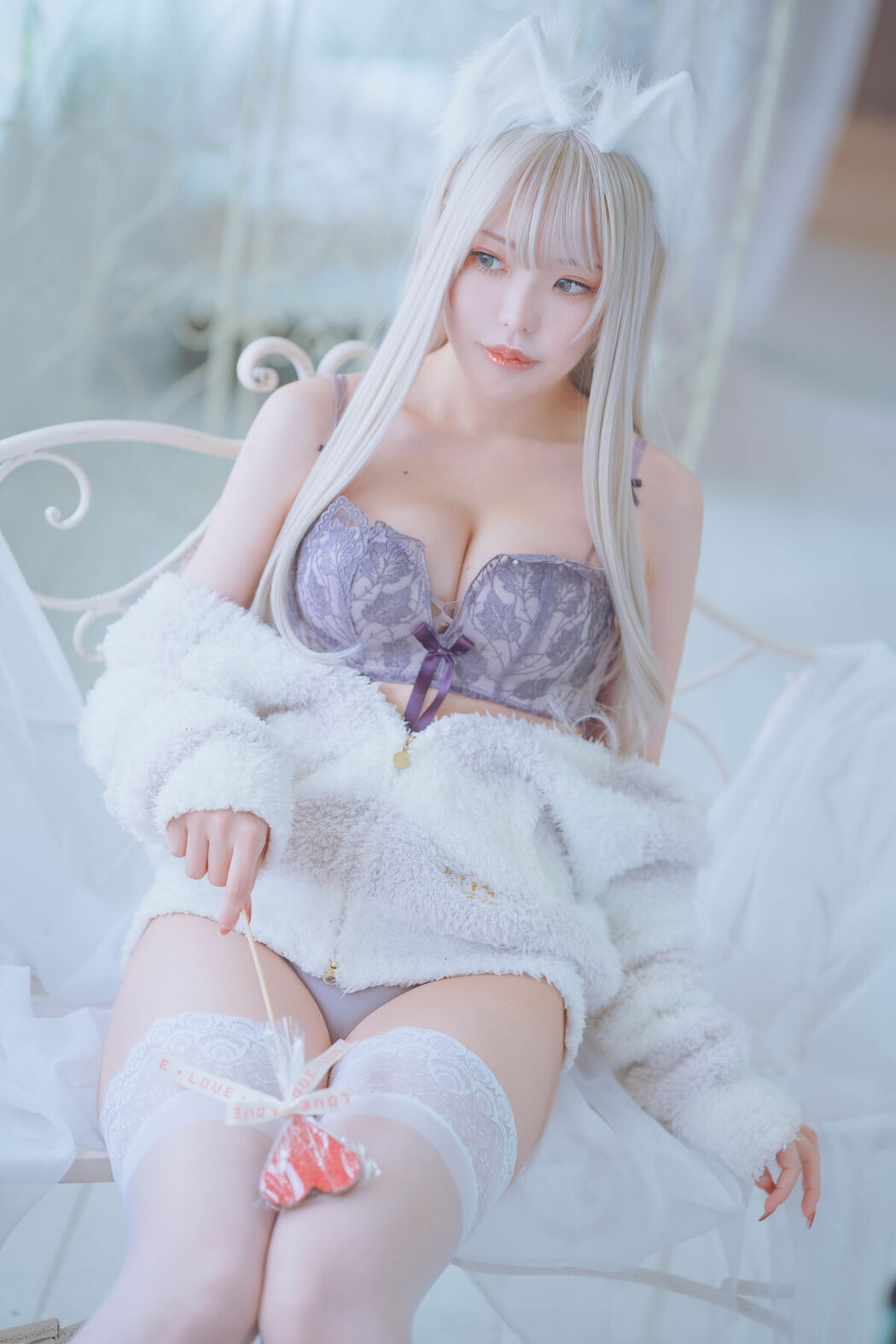 Coser@くろてぃあ くろ – KEMOMIMI WHITE Lingerie (56P)