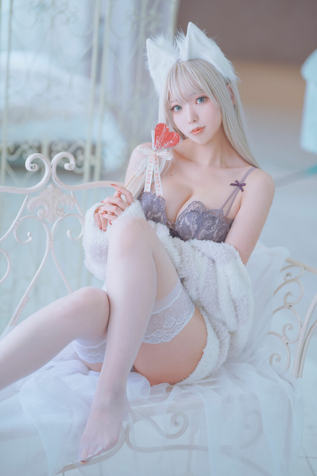 Coser@くろてぃあ くろ – KEMOMIMI WHITE Lingerie (56P)