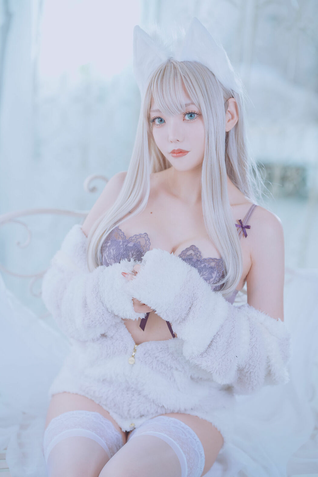 Coser@くろてぃあ くろ – KEMOMIMI WHITE Lingerie (56P)