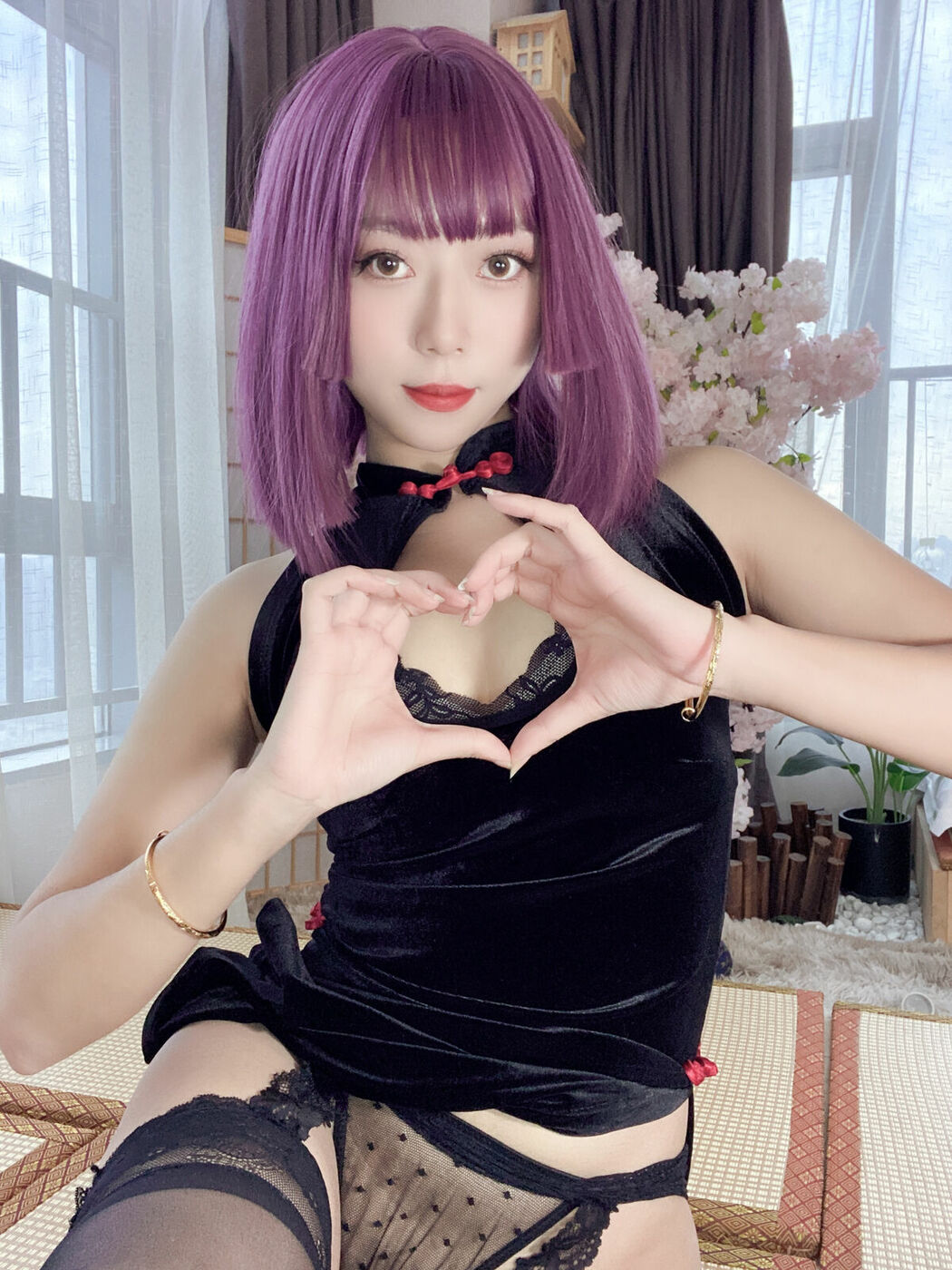 Coser@Money冷冷 – 高叉旗袍蕾丝裙 Part02 (54P)