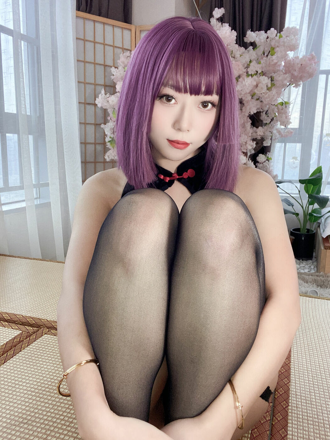 Coser@Money冷冷 – 高叉旗袍蕾丝裙 Part02 (54P)