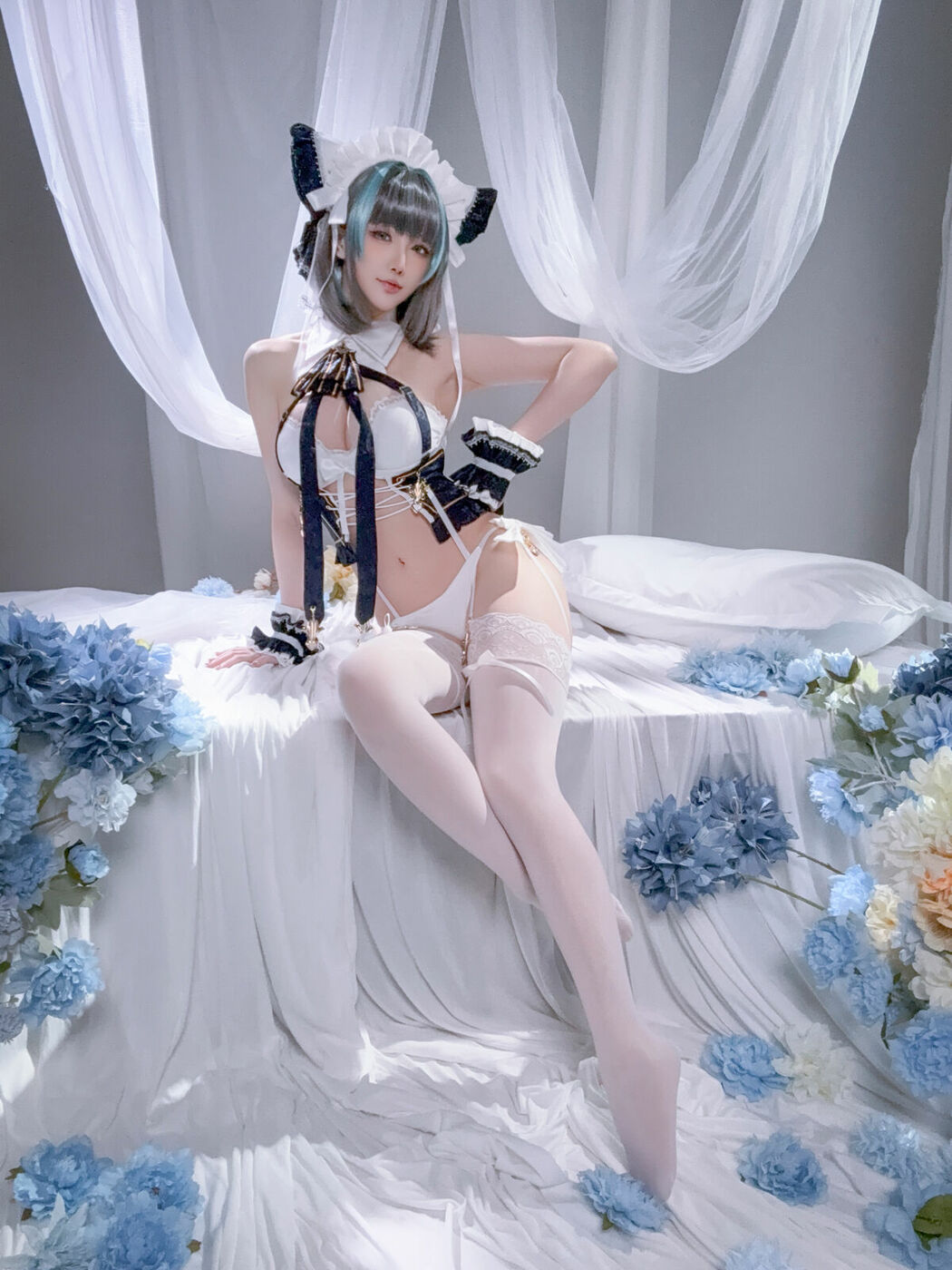 Coser@星之迟迟Hoshilily – 碧蓝航线 柴郡 (56P – 1V)