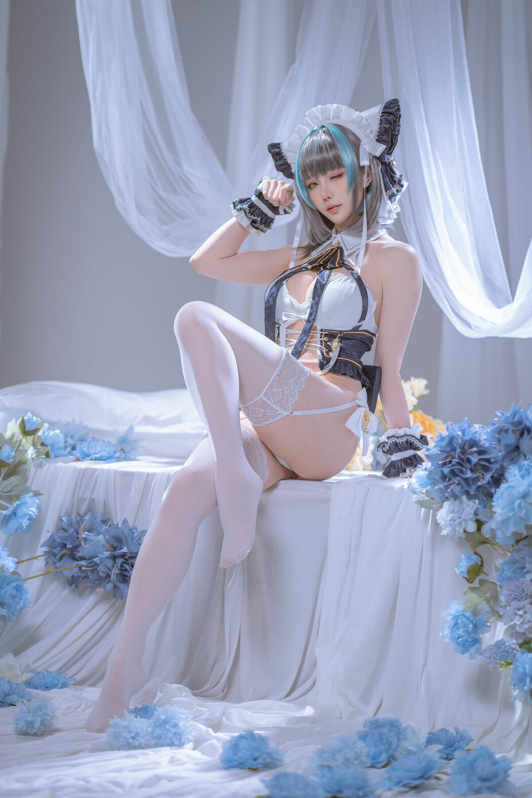 Coser@星之迟迟Hoshilily – 碧蓝航线 柴郡 (56P – 1V)