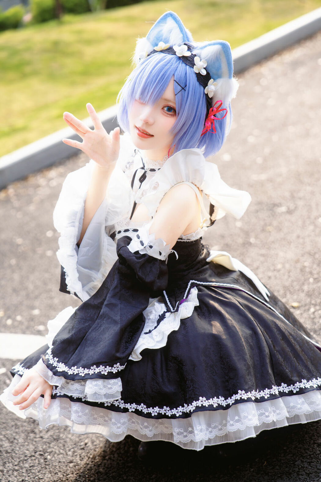 Coser@花柒Hana – 萤火虫动漫嘉年华 猫猫蕾姆 Part02 (55P)