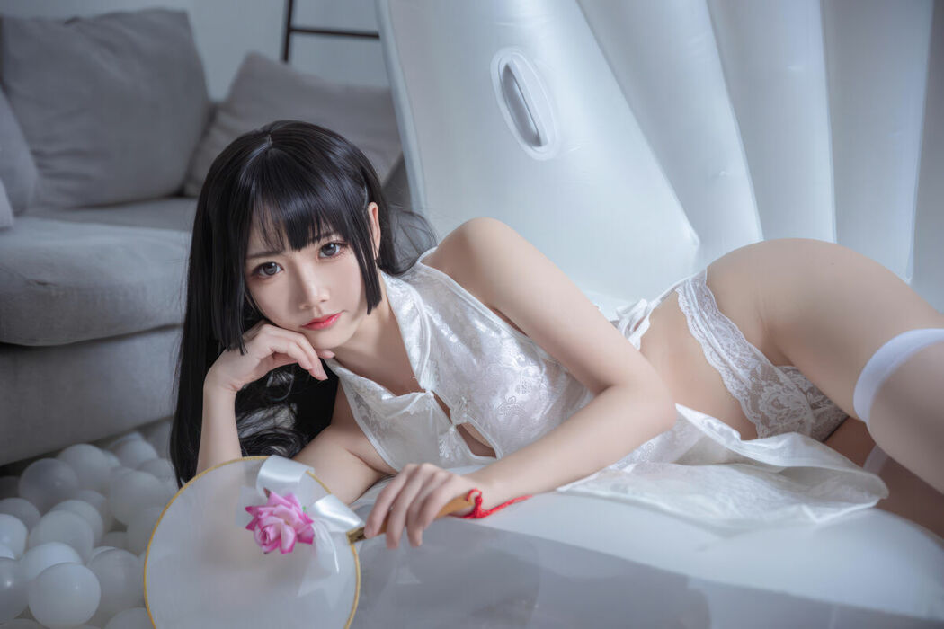 Coser@面饼仙儿 – 白色旗袍 (61P)