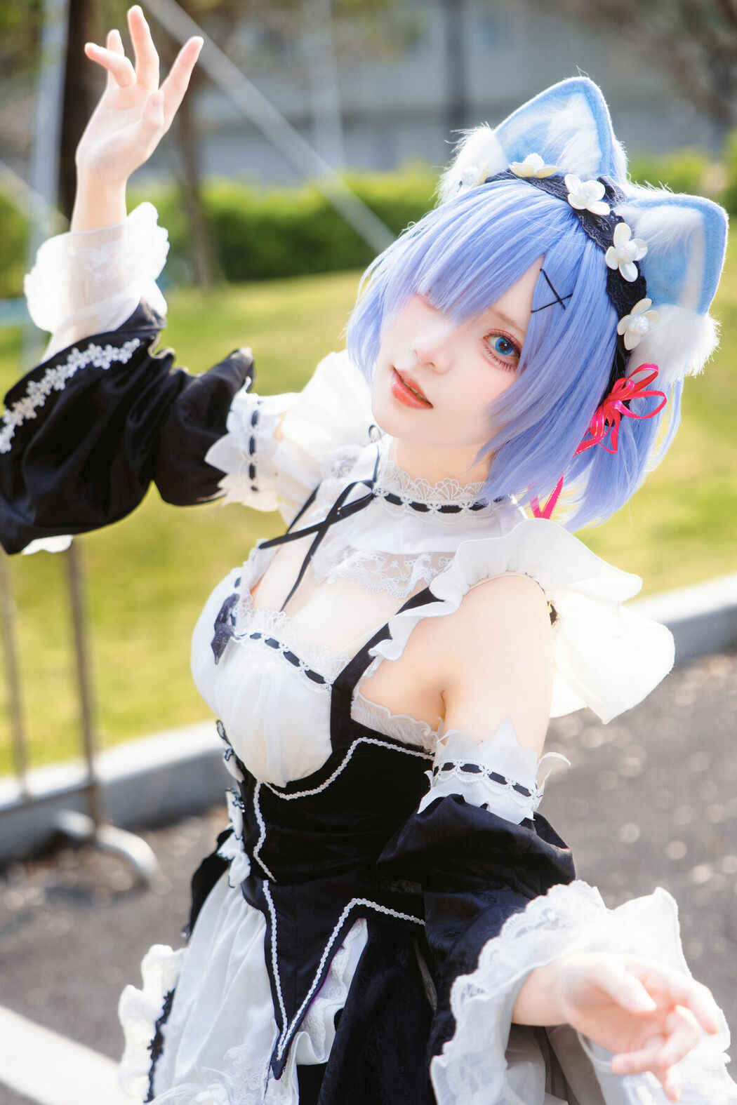 Coser@花柒Hana – 萤火虫动漫嘉年华 猫猫蕾姆 Part02 (55P)