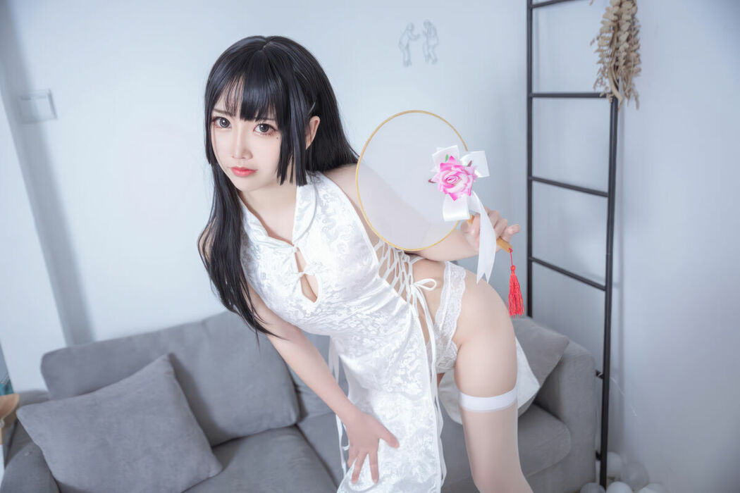 Coser@面饼仙儿 – 白色旗袍 (61P)