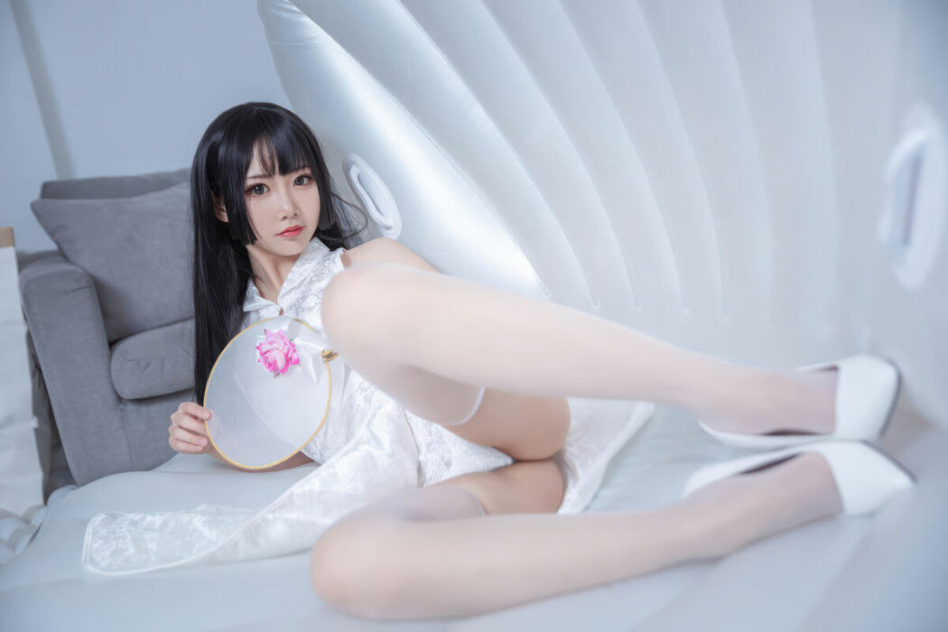 Coser@面饼仙儿 – 白色旗袍 (61P)