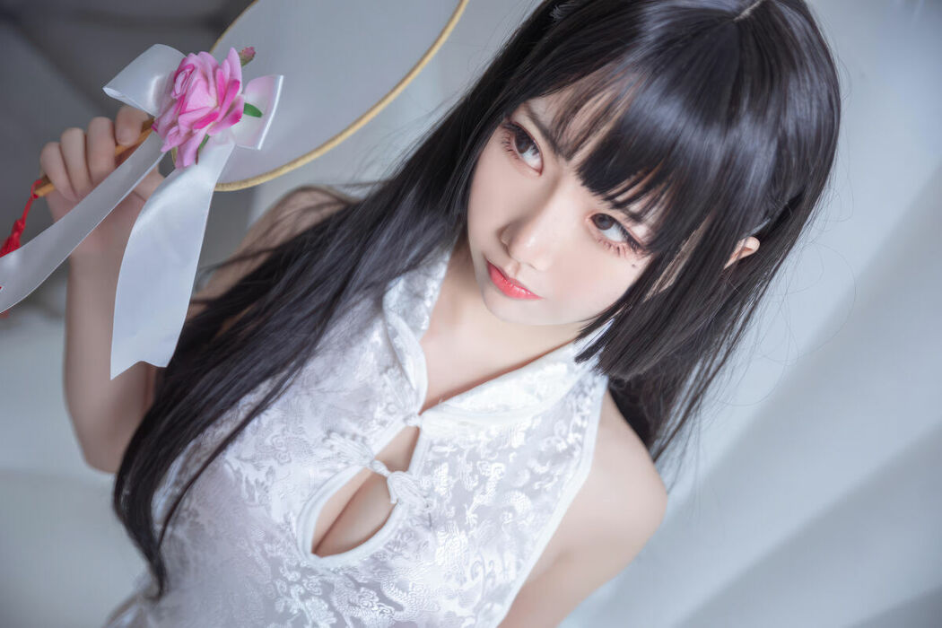 Coser@面饼仙儿 – 白色旗袍 (61P)
