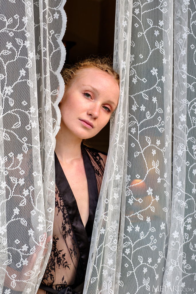 Dana Red Perching On The Windowsill With Her Slender Thighs Spread Wide Cover Photo