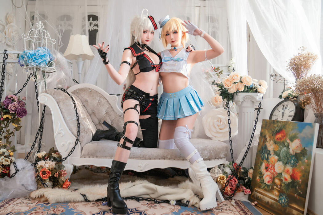 Coser@Momoko葵葵 And 瓜希酱 – FATE 黑白贞德 (61P)