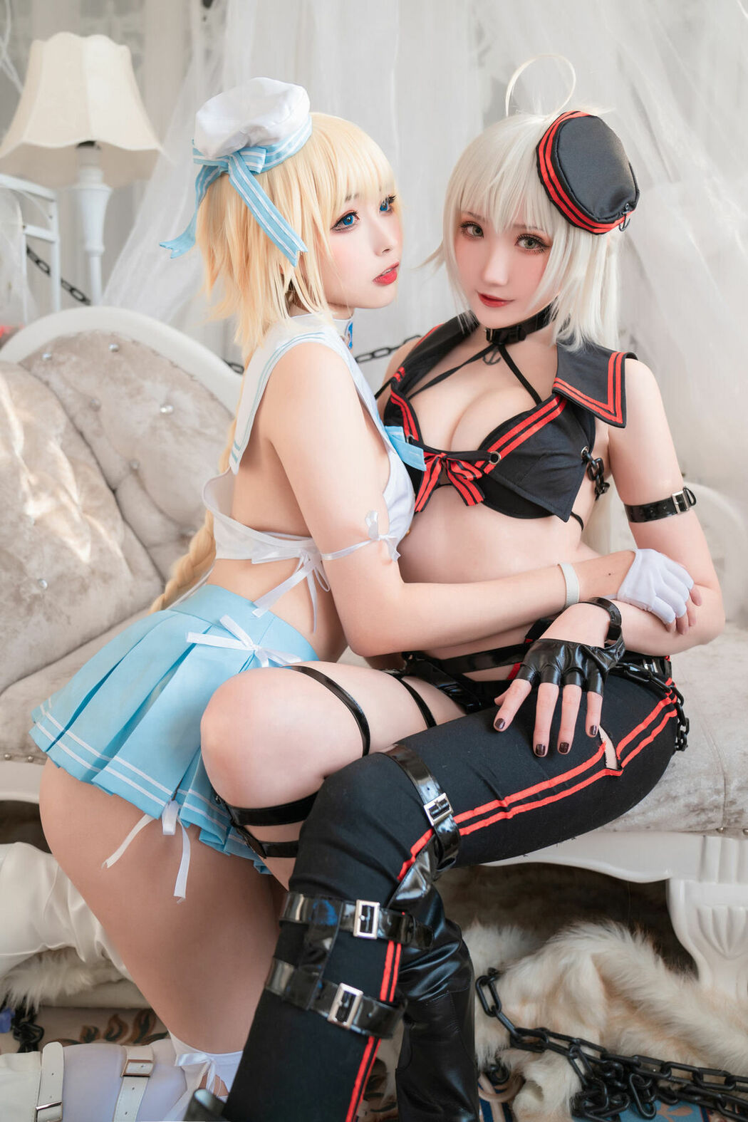 Coser@Momoko葵葵 And 瓜希酱 – FATE 黑白贞德 (61P)