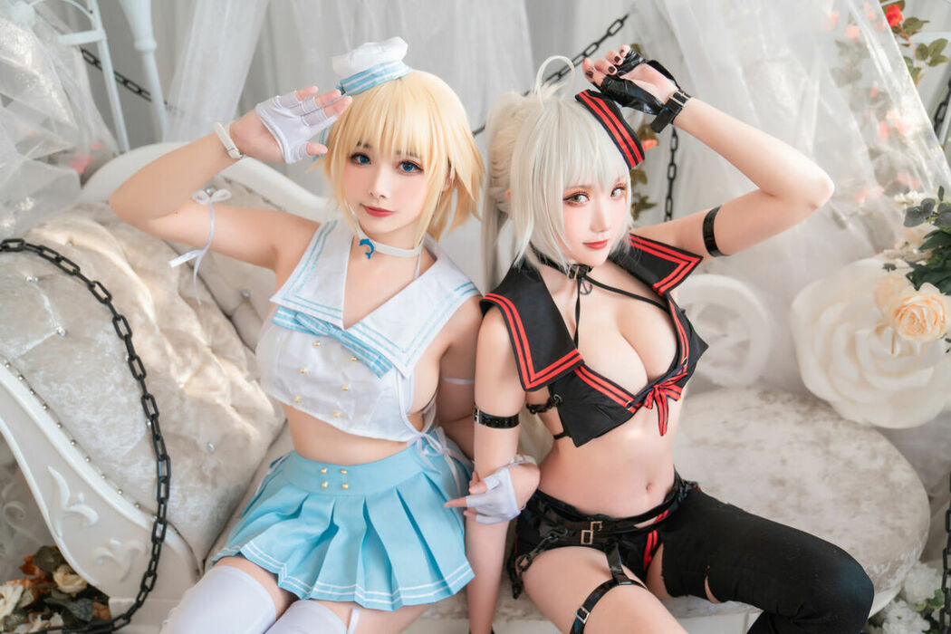 Coser@Momoko葵葵 And 瓜希酱 – FATE 黑白贞德 (61P)