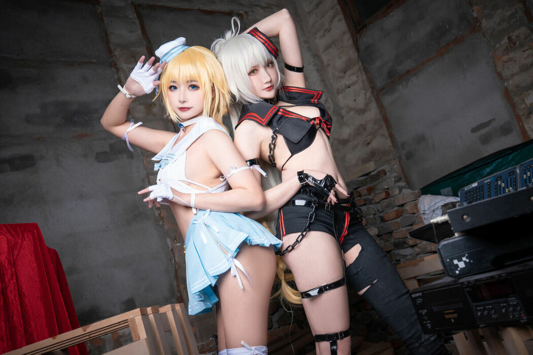 Coser@Momoko葵葵 And 瓜希酱 – FATE 黑白贞德 (61P)
