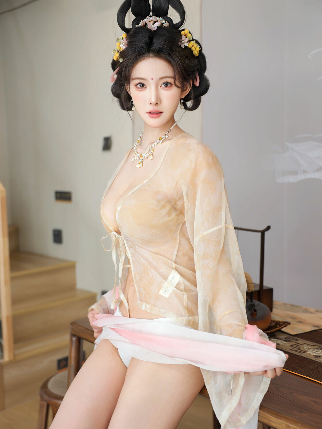 XiuRen秀人网 Uncensored Li Shuang Er 梨霜儿 – R18 秀人网模特 梦回大唐 Part02 (57P)