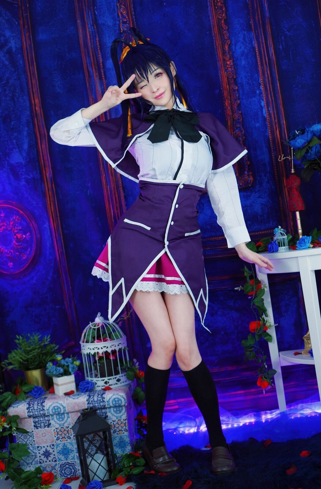 Coser@Hidori Rose – Akeno Himejima 恶魔高校姬岛朱乃 (40P)