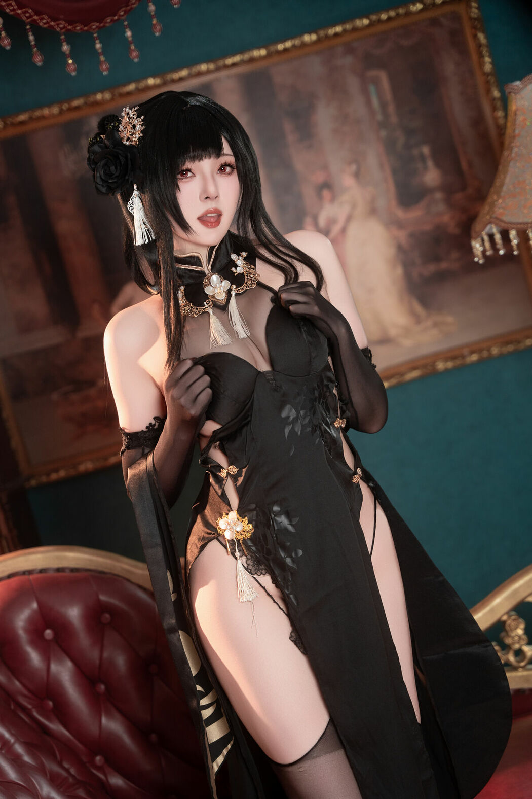 Coser@Natsuko夏夏子 – 碧蓝航线镇海旗袍 (77P)